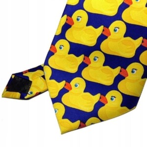 Szeroki krawat w kaczuszki kaczki standardowy himym wielokolorowy - miniatura 4