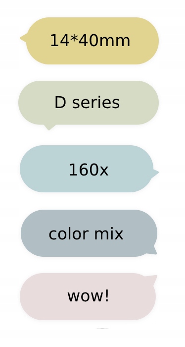 Niimbot naklejki seria d 14*40 160x kolorowe dymki