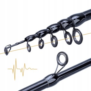 Wędka z włókna węglowego teleskopowa spinningowa 1.8m 7el mocna 8-25g - miniatura 6