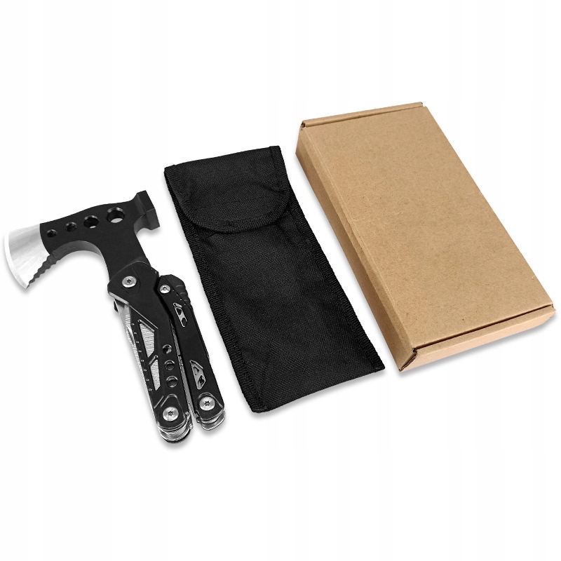 Multitool scyzoryk narzędzie wielofunkcyjne toporek nóż piła młotek 17 w 1 - zdjęcie 3