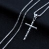 Naszyjnik srebrny stal łańcuszek krzyżyk 324 - miniatura 11