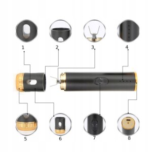 Młynek elektryczny do ziół tytoniu przypraw grinder turystyczny na usb aku - miniatura 7