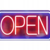 Szyld neon led napis open do sklepu kawiarni lokalu baru usb zawieszki - miniatura 1