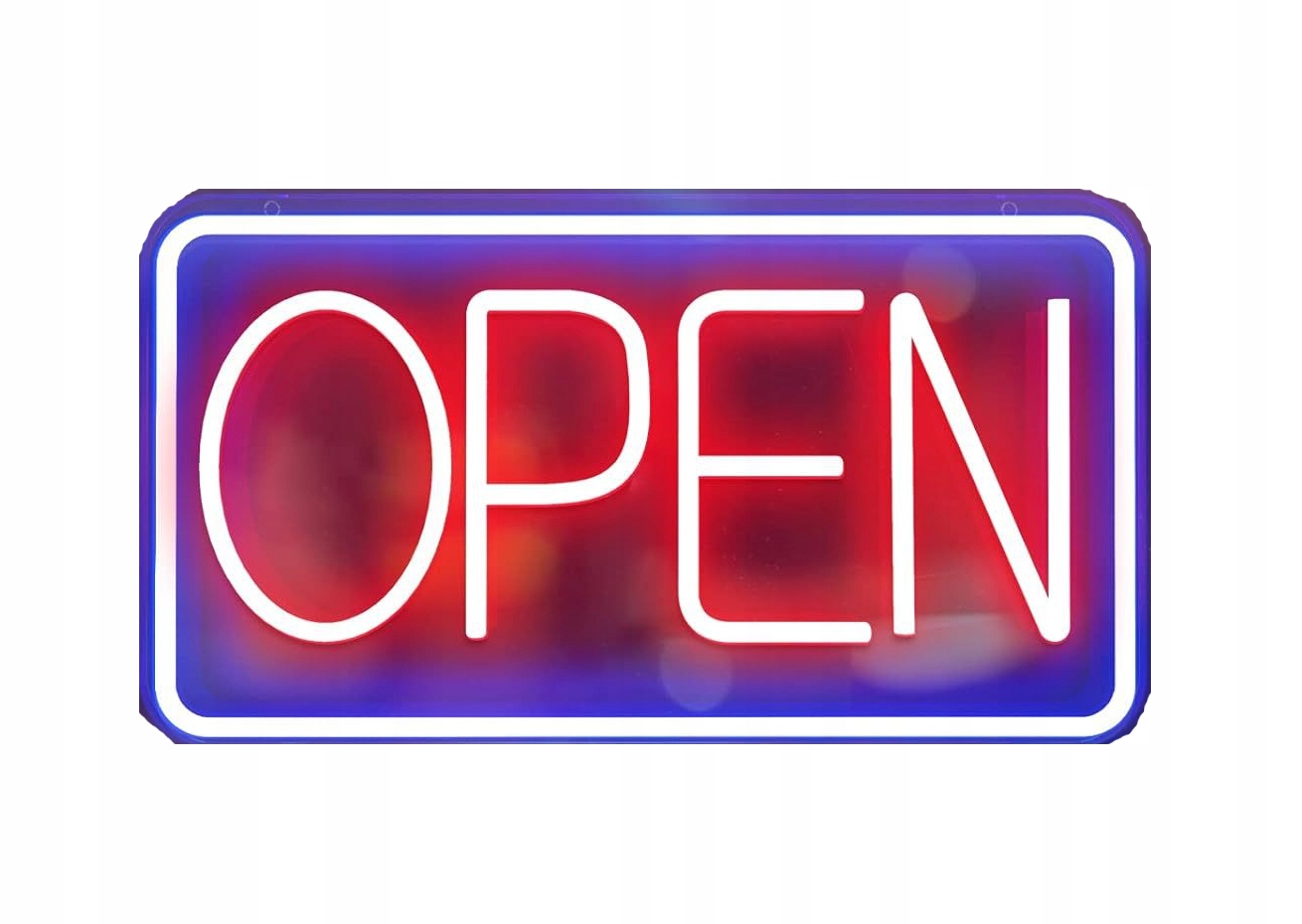 Szyld neon led napis open do sklepu kawiarni lokalu baru usb zawieszki