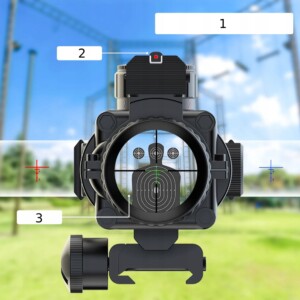 Luneta 4x32 kolimator celownik 3kolory kropki ar15 asg myśliwski światłowód - miniatura 3