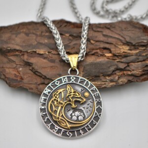 Naszyjnik wikingów aegishjalmur amulet wikinga 504 - miniatura 12