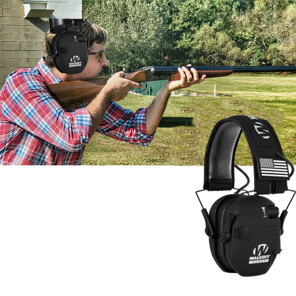 Walkers ochronniki słuchu aktywne razor slim fat strzeleckie + flaga polski - obrazek 3