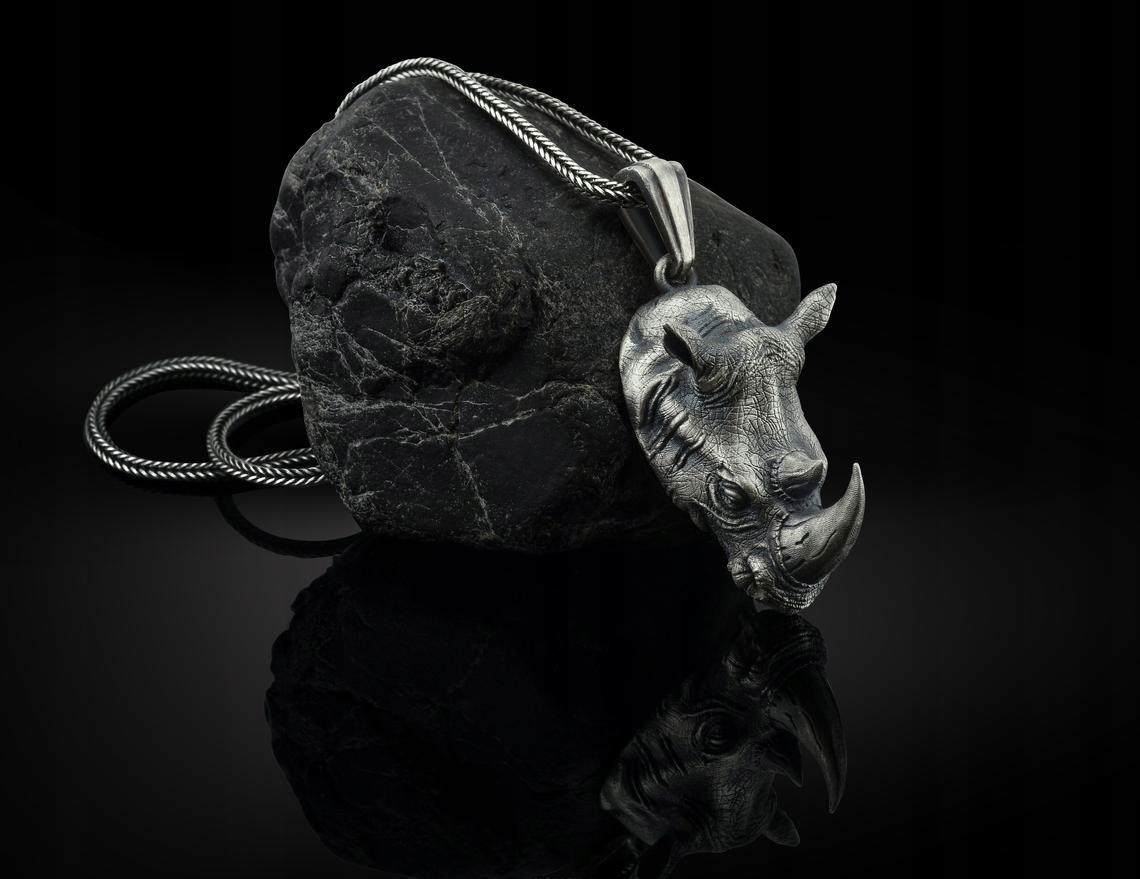 Naszyjnik nosorożec ochrona amulet mitologia 138 - zdjęcie 5