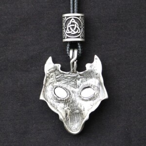 Naszyjnik wikingów runy valknut aegishjalmur 130 - miniatura 6