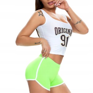Szorty damskie sportowe wygodne spodenki zielone m - miniatura 4