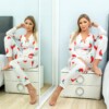 Piżama damska prezent na walentynki dla dziewczyny rozpinana papryczki xl - miniatura 3