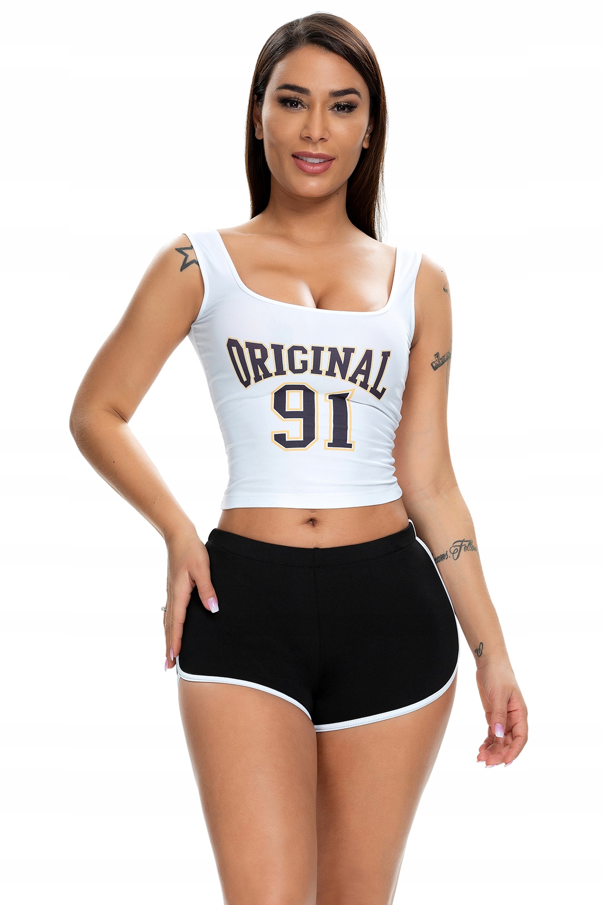 Szorty damskie sportowe wygodne spodenki czarne xl - obrazek 3