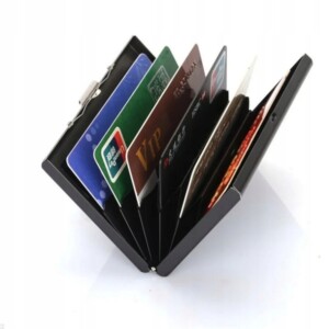 Etui na karty metalowe portfel na karty z blokadą rfid card holder - miniatura 4