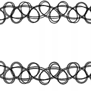 Choker klasyczny naszyjnik tatuaż komplet zestaw 12 sztuk różne wzory - miniatura 6