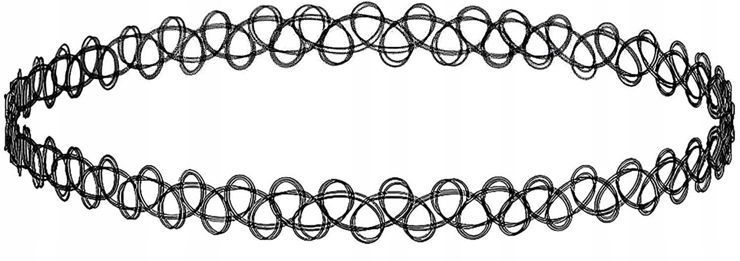 Choker klasyczny naszyjnik tatuaż komplet zestaw 12 sztuk różne wzory - obrazek 6