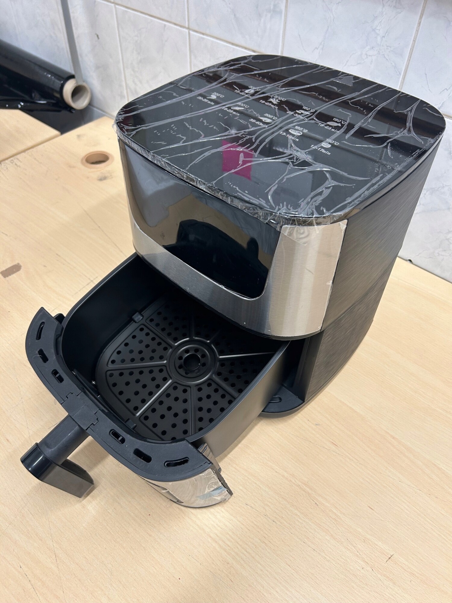 Frytkownica beztłuszczowa 5,5l 1500w duża air fryer piekarnik xl okno 60min - zdjęcie 12