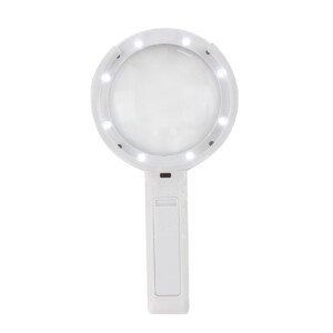 Lupa szkło powiększające 8x led stojak zasilanie usb/baterie 11x lampka - miniatura 5
