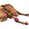 Naszyjnik drewniany nepal buddyjski mala amulet koraliki handmade tybet - miniatura 1