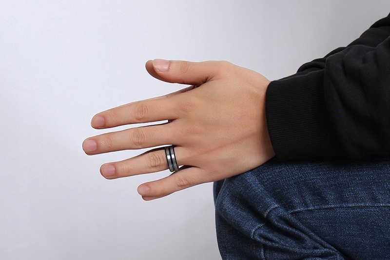 Obrączka pierścień z wolframu wolfring eu22 us10 - obrazek 4