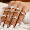 Złoty zestaw pierścionków retro punk boho 10 - miniatura 7