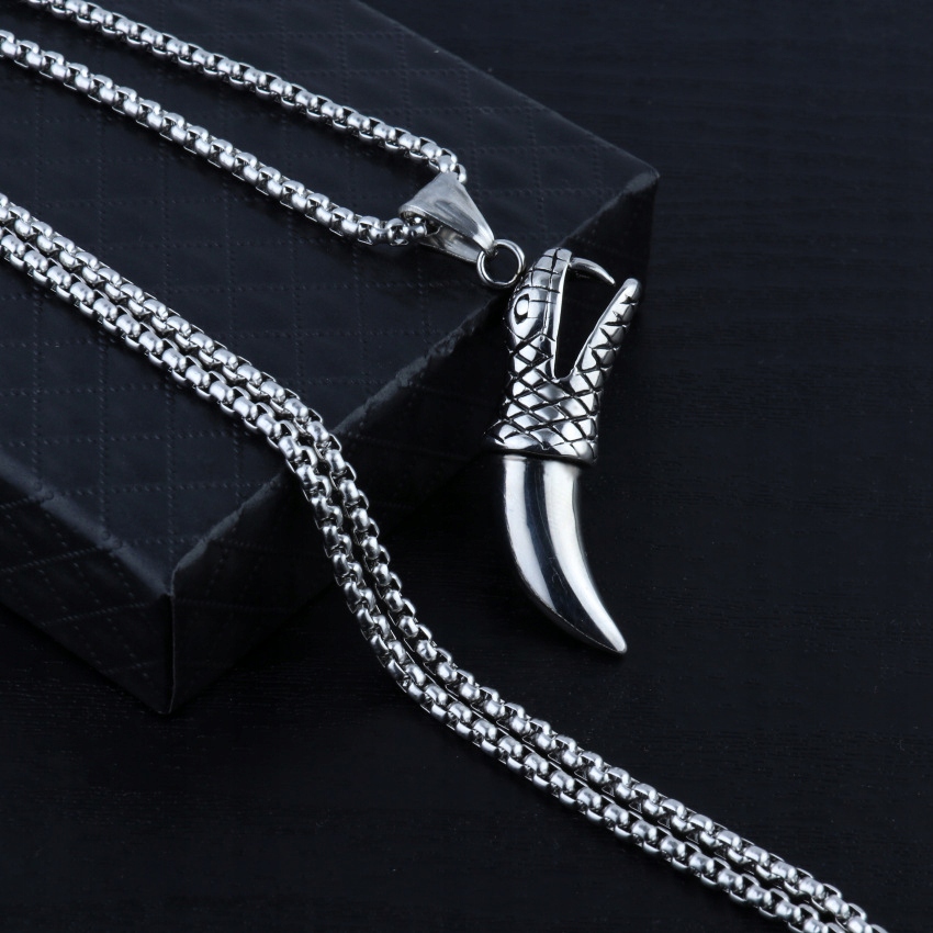 Naszyjnik srebrny łańcuszek pazur drapieżnik 345 - obrazek 7
