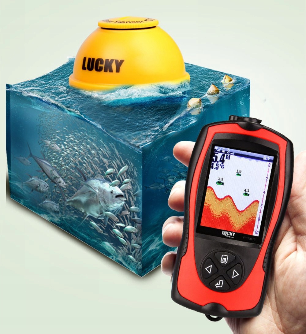 Echosonda wędkarska bezprzewodowa na wędkę łódź zanętową lucky 100m alarm - zdjęcie 10