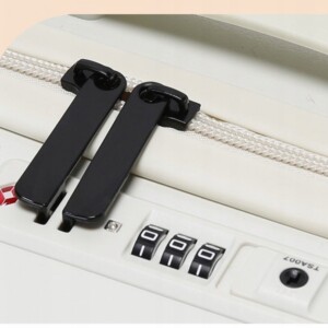 Walizka podróżna na kółkach kabinowa czarna laptop abs zamek na kod 38l - miniatura 6