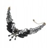 Choker koronkowy haft czarny naszyjnik gothic ch05 - miniatura 6
