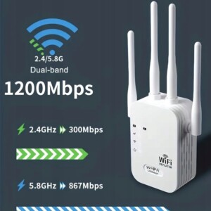 Repeater wzmacniacz sygnału wifi 1200mb/s aż 4 anteny router acces point - miniatura 9