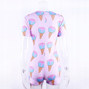 Piżama damska prezent na walentynki dla dziewczyny body fioletowe lody l - miniatura 6