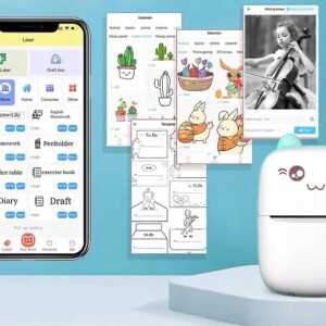 Mini drukarka termiczna dzieci kot zdjęcia notatki - miniatura 14