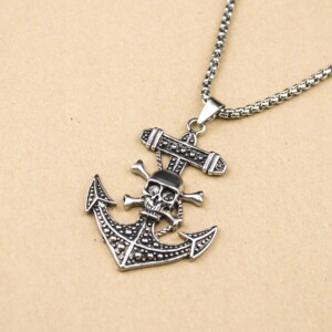 Naszyjnik srebrny łańcuszek kotwica piraci 321 - miniatura 9