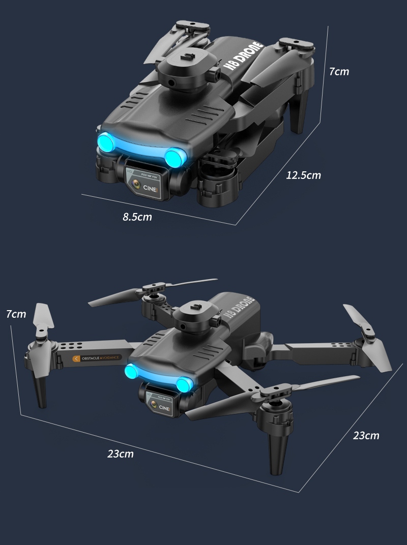 Dron z dwoma kamerami h8 pro gps 4k wifi 3 baterie 2km fpv etui na prezent - obrazek 13