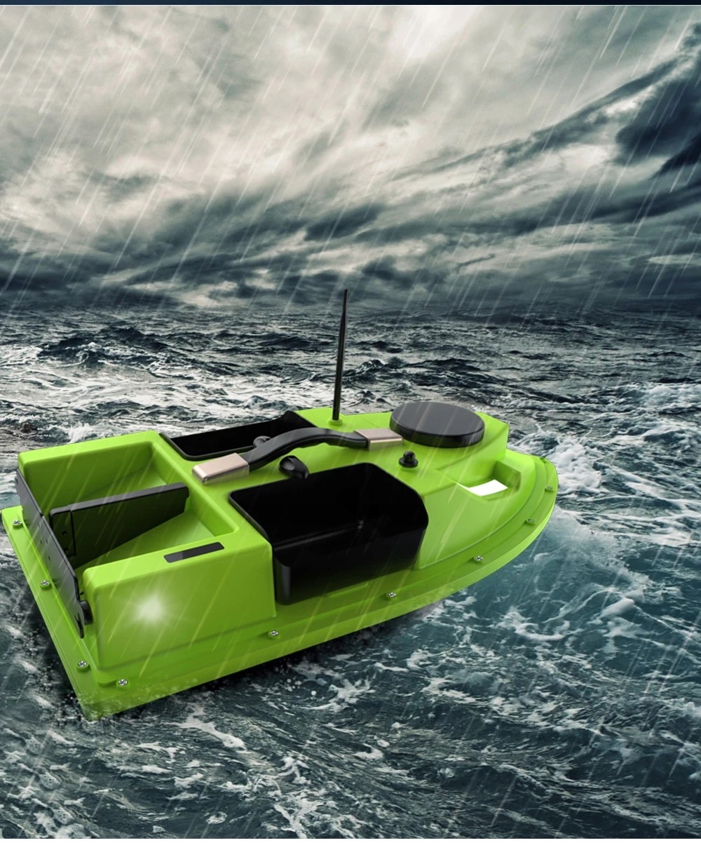 Łodź zanętowa wędkarska gps 600m 2silniki 4komory led auto powrót pilot 2kg - zdjęcie 10