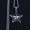 Naszyjnik srebrny stal łańcuszek gwiazda 333 - miniatura 10