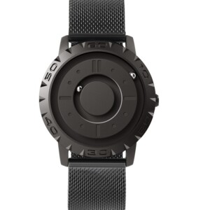 Zegarek magnetyczny kwarcowy bez wskazówek czarny męski damski