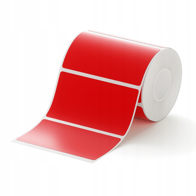 Niimbot etykiety naklejki 75*40mm czerwone 690szt do drukarki k3/w