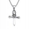 Naszyjnik srebrny stal krzyżyk krzyż modlitwa 368 - miniatura 1
