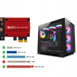 Karta sieciowa wi-fi 7 be200 pci-e + bluetooth 5.4 do 8774 mb/s tri band 6g - miniatura 4