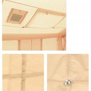 Duży namiot kempingowy pompowany 5 osobowy dmuchany pompka 8m2 320x250cm - miniatura 14