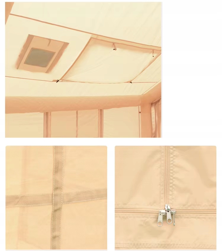 Duży namiot kempingowy pompowany 5 osobowy dmuchany pompka 8m2 320x250cm - zdjęcie 14