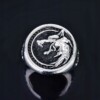 Pierścień sygnet wilk walka nordycki gotyk 501 - miniatura 8