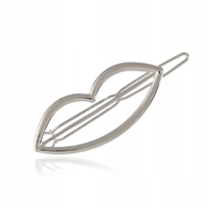 Spinka do włosow metalowa srebrna stal piękna z01