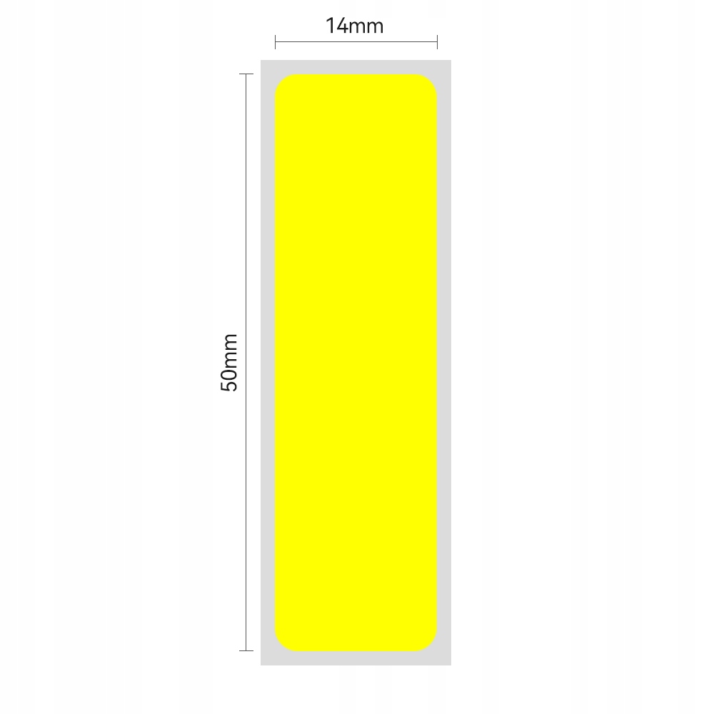 Niimbot etykiety naklejki labels 14x50mm 125szt żółte do b18 n1 - obrazek 2