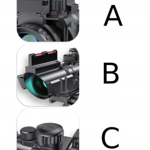 Luneta 4x32 kolimator celownik 3kolory kropki ar15 asg myśliwski światłowód - miniatura 11