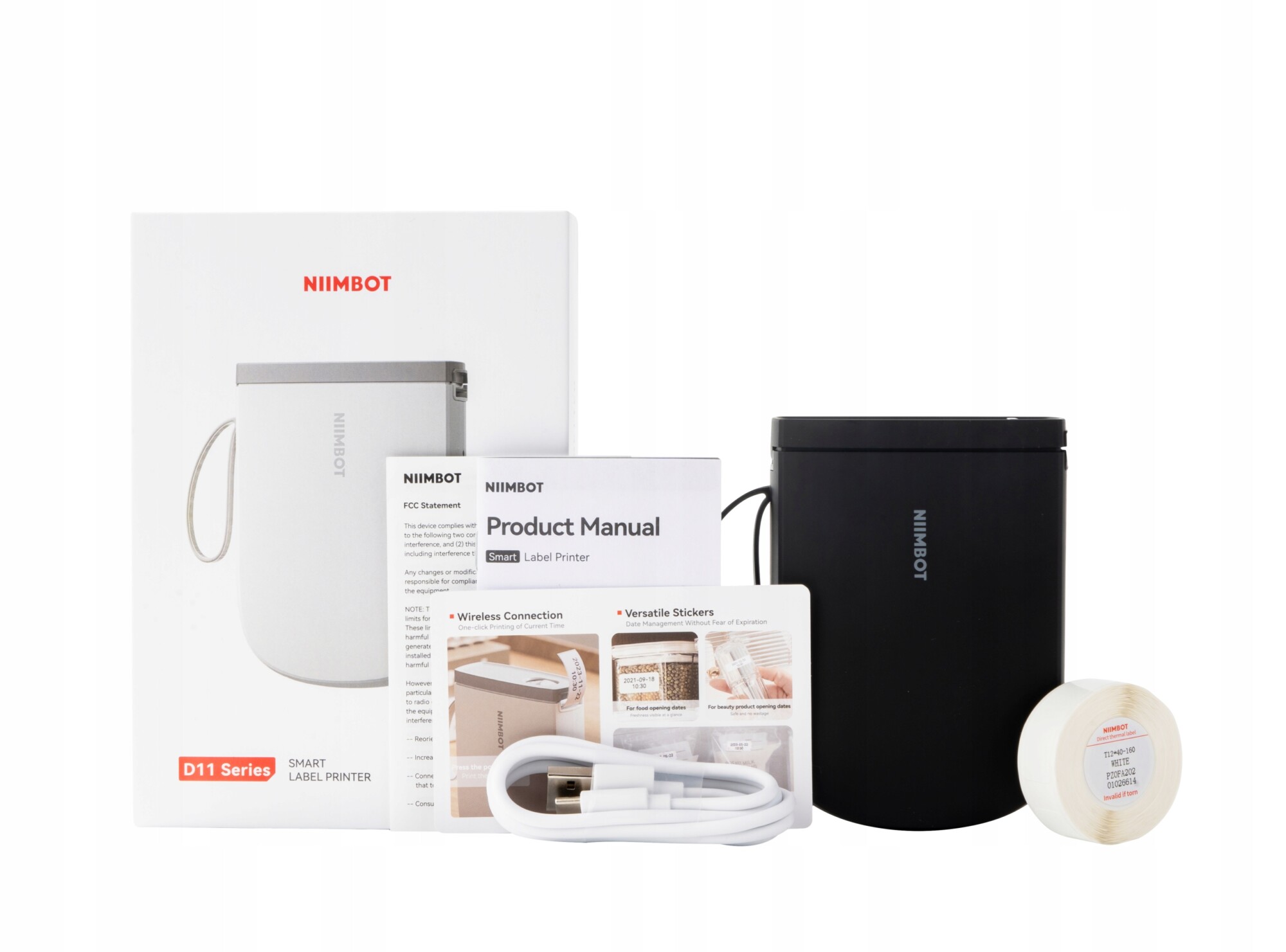 Niimbot d11h bezprzewodowa drukarka termiczna etykiety naklejki 300dpi nowa - zdjęcie 1
