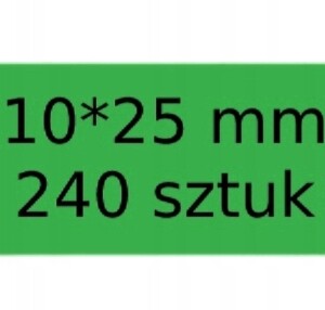 Niimbot etykiety naklejki zielone 10*25mm 240szt - miniatura 1