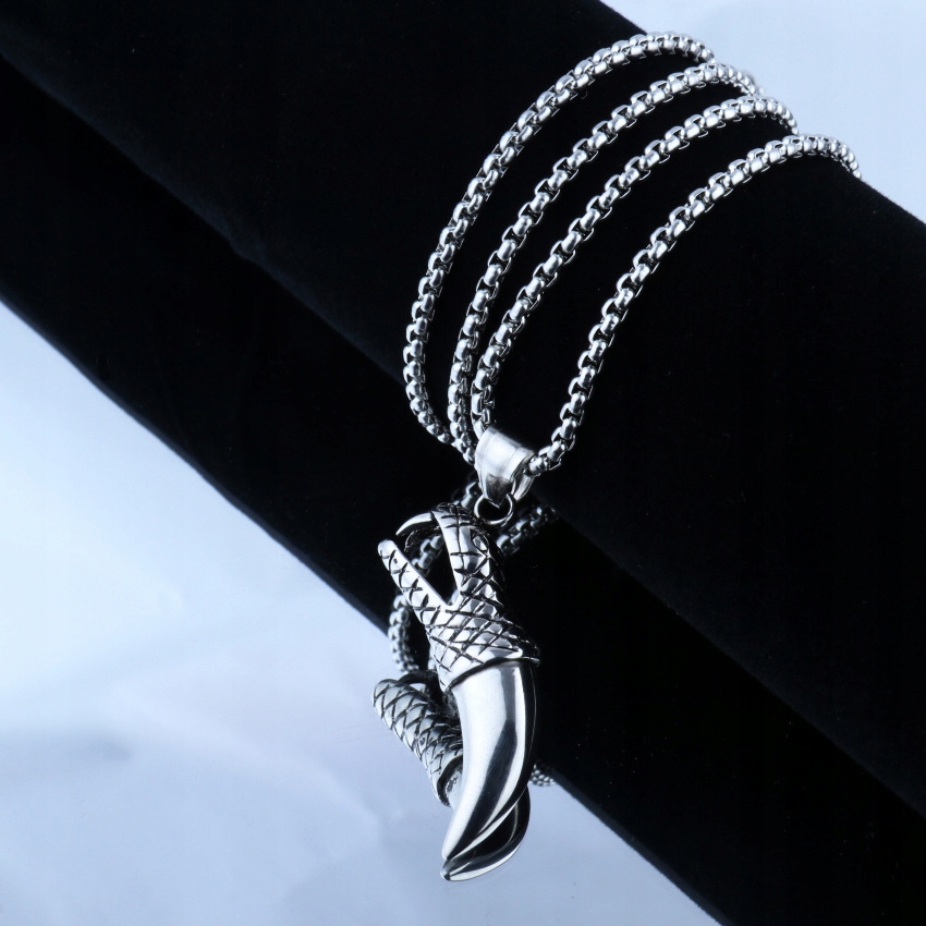 Naszyjnik srebrny łańcuszek pazur drapieżnik 345 - obrazek 11