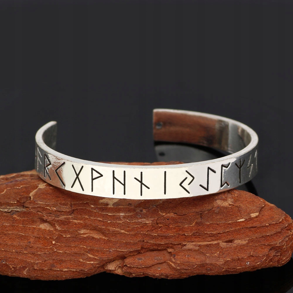 Bransoleta wikingów nordycka runa srebrna 436 - zdjęcie 2