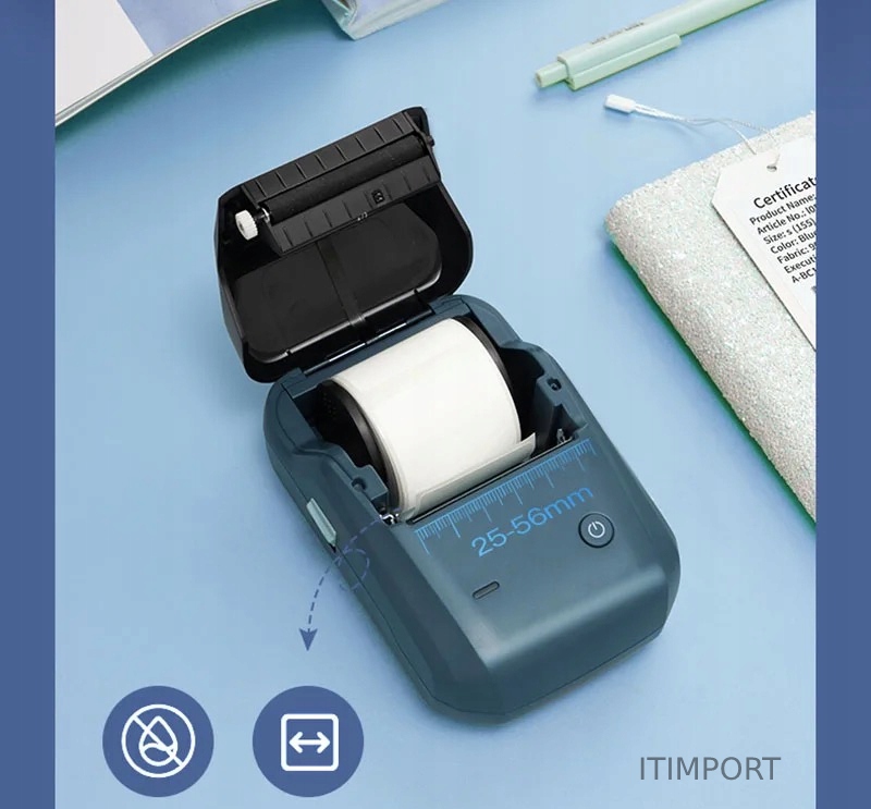 Niimbot b1 drukarka termiczna naklejki bluetooth zielono biała nowa +rolka - obrazek 7